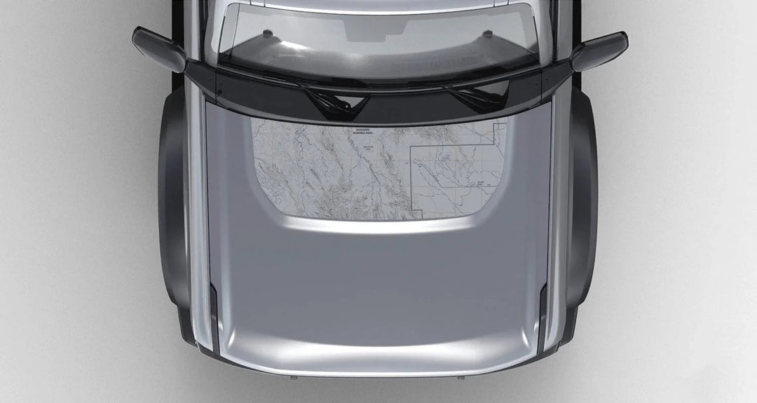 Stealth Clear Badlands Topographic Map Hood Overlay - 2021+ Bronco
