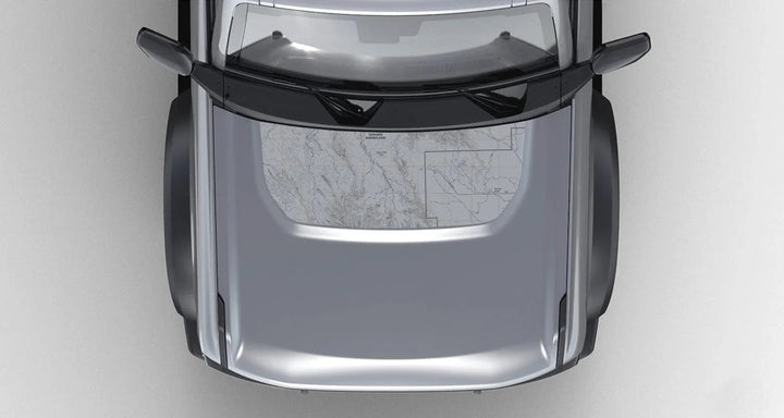 Stealth Clear Badlands Topographic Map Hood Overlay - 2021+ Bronco