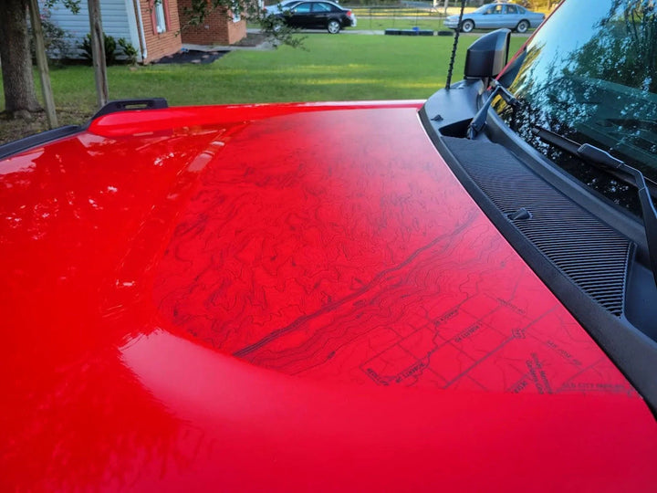 Stealth Clear Moab Topographic Map Hood Overlay - 2021+ Bronco