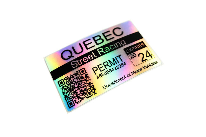 Street Racing Permit Sticker 3.5" - Canada All Provinces