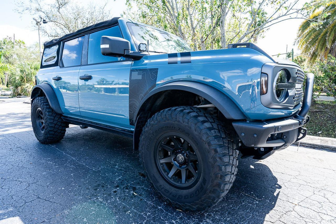 Topo American Flag Fender Overlays - 2021+ Bronco