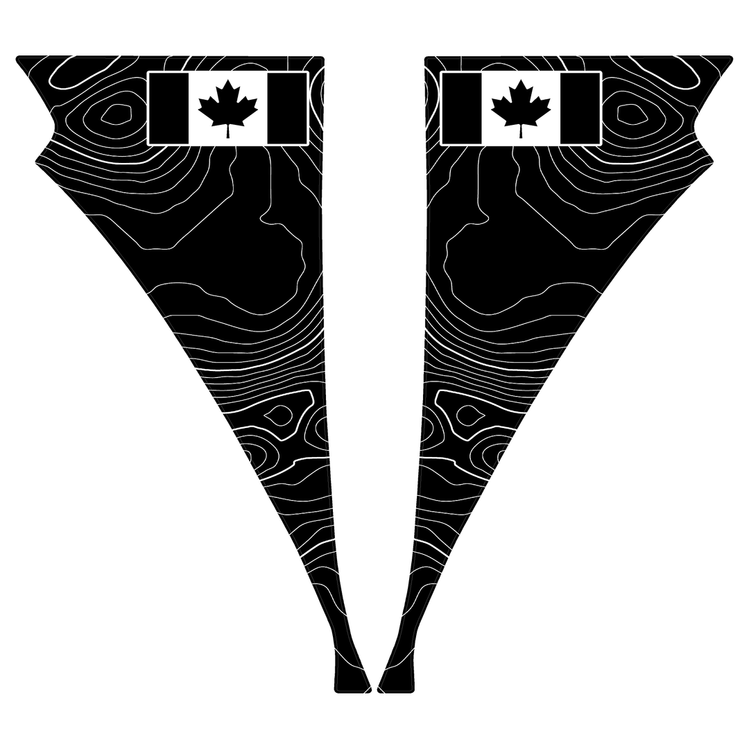 Topo American Flag Fender Overlays (Clear) - 2022+ Bronco Raptor