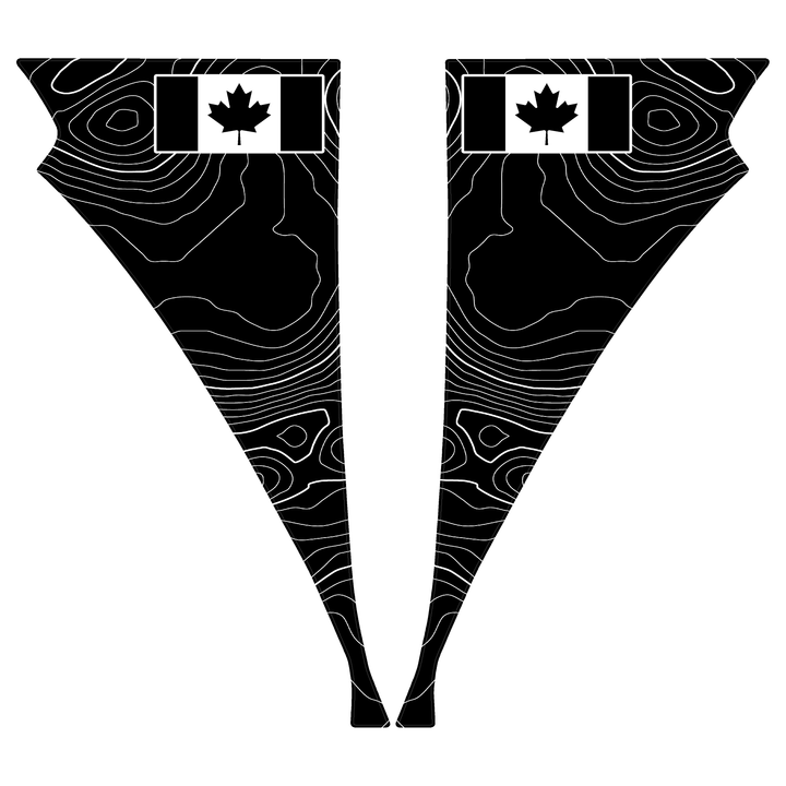 Topo American Flag Fender Overlays (Clear) - 2022+ Bronco Raptor