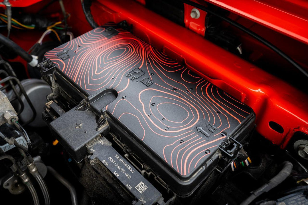 Topo Fuse Box Cover Overlay - 2021+ Bronco / 2024+ Ranger