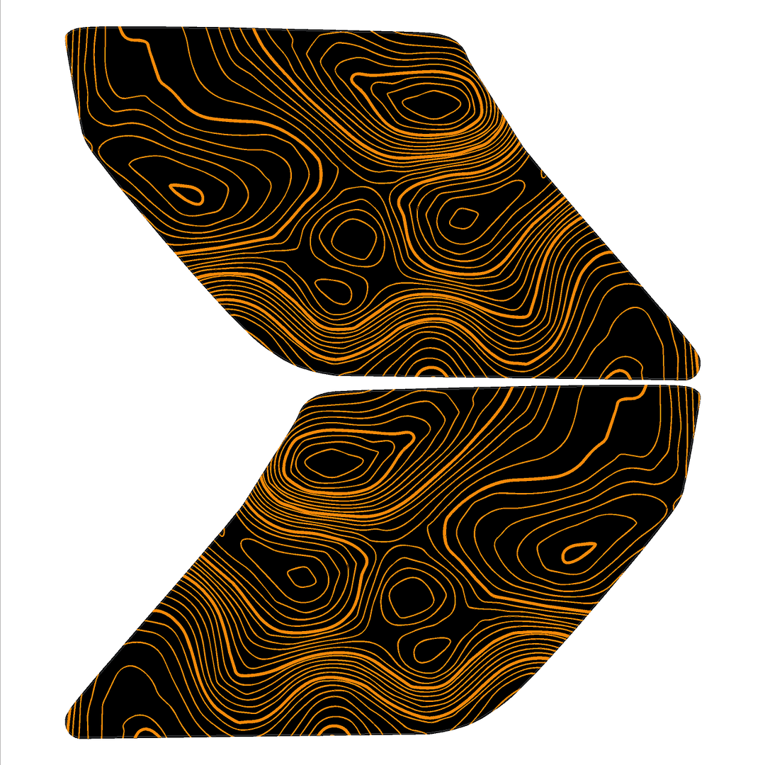 Topo Interior Lower Front Door Card Insert Overlays (Printed Series) - 2021+ Bronco 4 Door