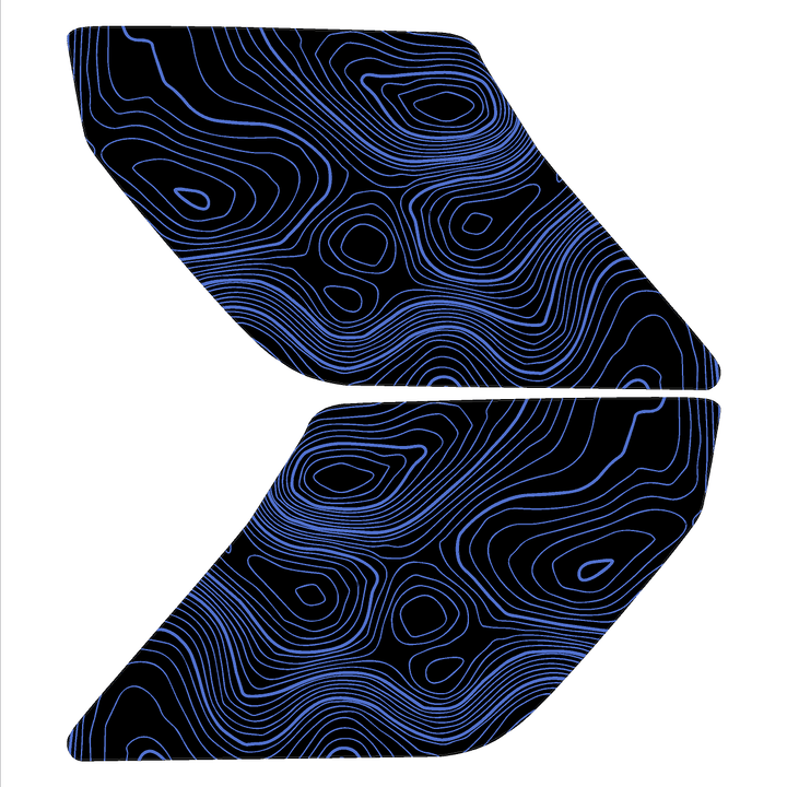 Topo Interior Sun Visor Overlays (Printed Series) - 2021+ Bronco (with Homelink)