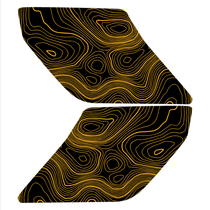 Topo Interior Lower Front Door Card Insert Overlays (Printed Series) - 2021+ Bronco 4 Door