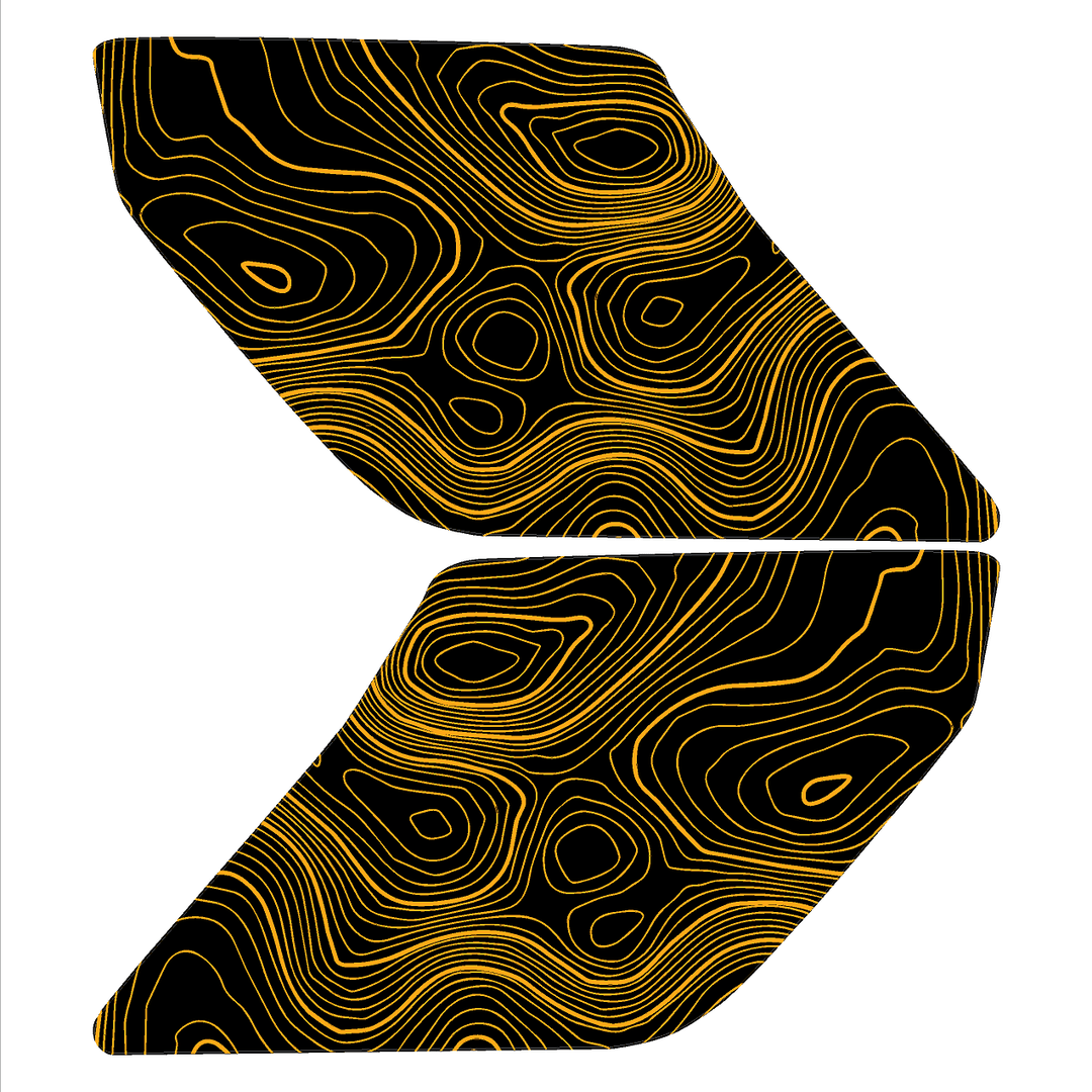 Topo Interior Sun Visor Overlays (Printed Series) - 2021+ Bronco (NO Homelink)