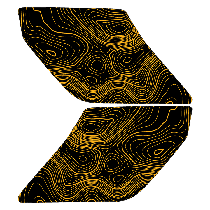 Topo Interior Sun Visor Overlays (Printed Series) - 2021+ Bronco (NO Homelink)