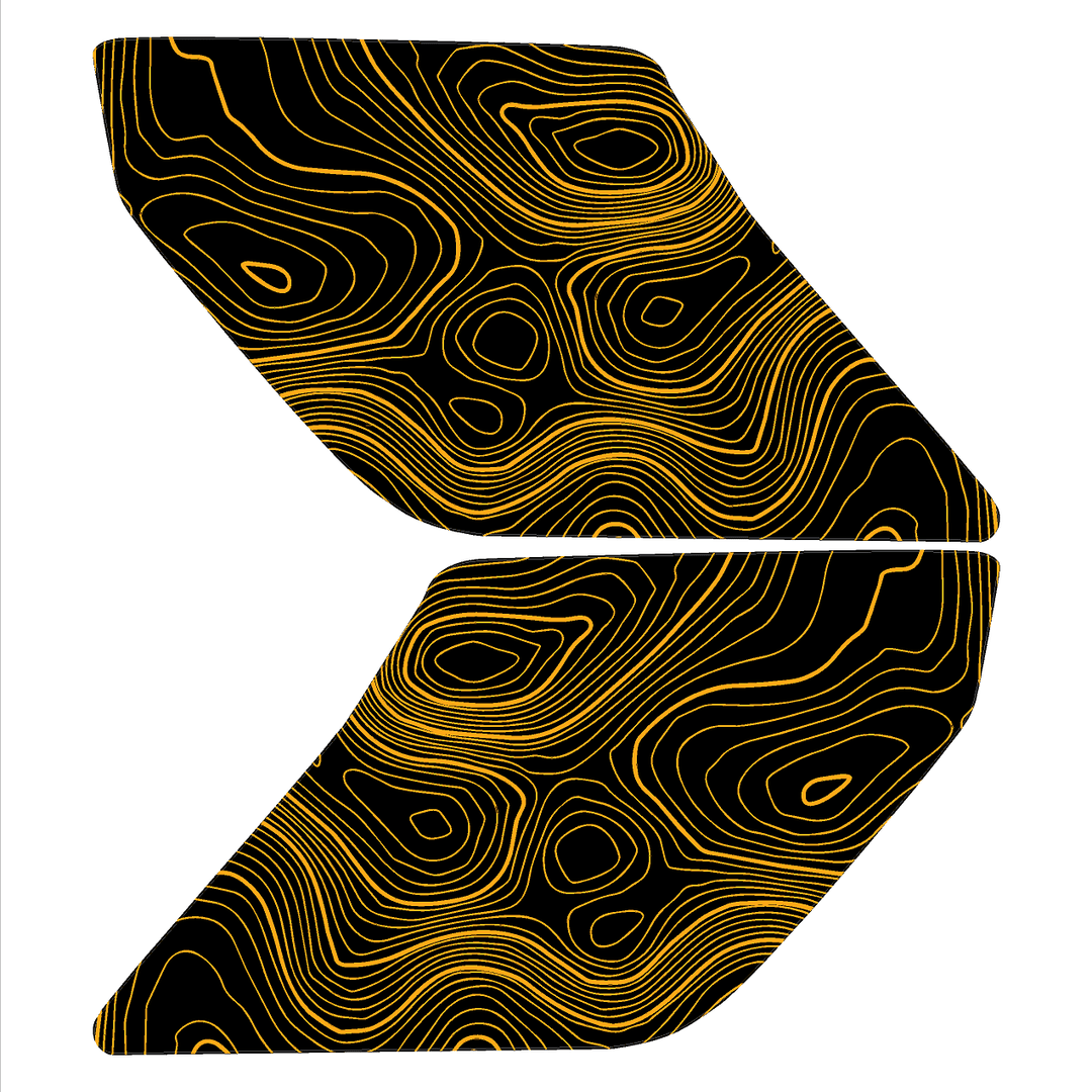 Topo Interior Sun Visor Overlays (Printed Series) - 2021+ Bronco (with Homelink)