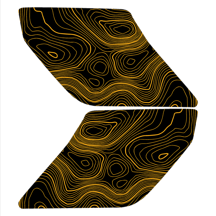 Topo Interior Sun Visor Overlays (Printed Series) - 2021+ Bronco (with Homelink)