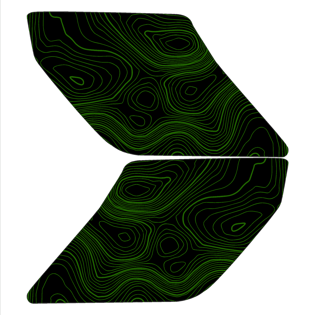 Topo Interior Sun Visor Overlays (Printed Series) - 2021+ Bronco (with Homelink)