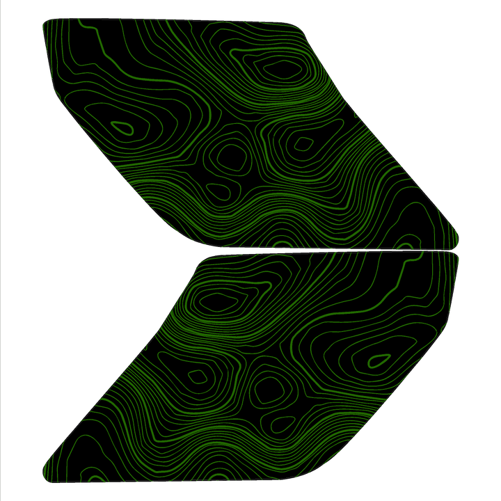 Topo Interior Lower Door Card Insert Overlays (Printed Series) - 2021+ Bronco 2 Door