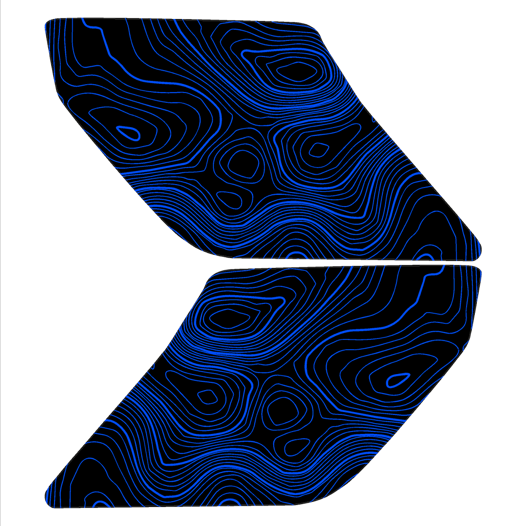 Topo Interior Sun Visor Overlays (Printed Series) - 2021+ Bronco (NO Homelink)