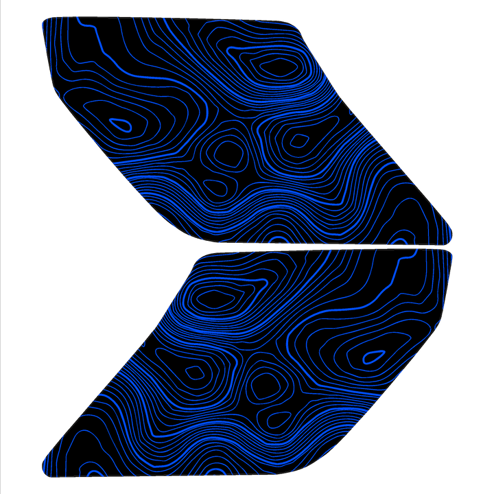 Topographic Interior Sun Visor Overlays - 2024+ Ranger Raptor (with Homelink)