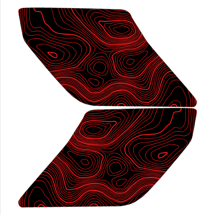 Topo Interior Sun Visor Overlays (Printed Series) - 2021+ Bronco (NO Homelink)