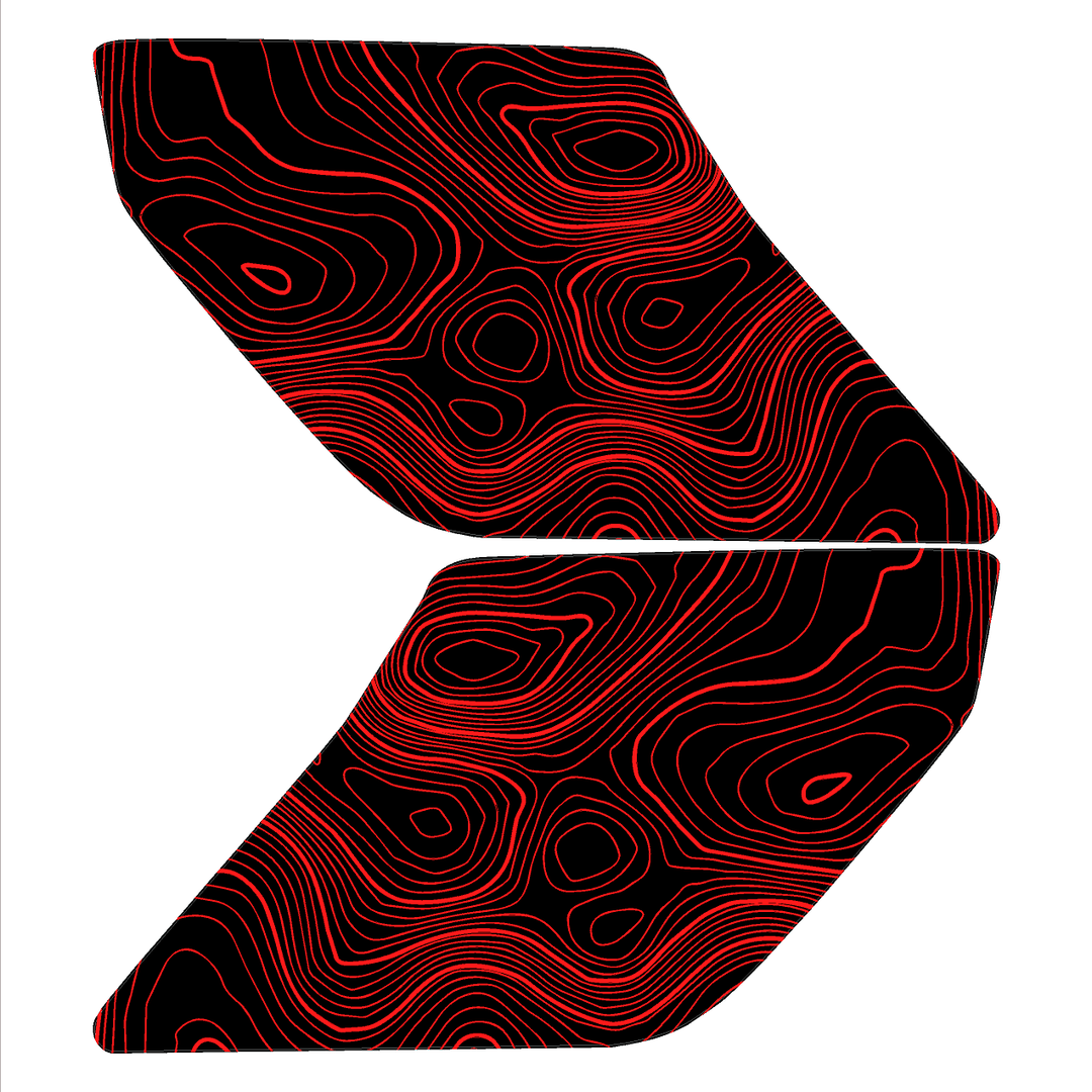 Topo Interior Lower Door Card Insert Overlays (Printed Series) - 2021+ Bronco 2 Door