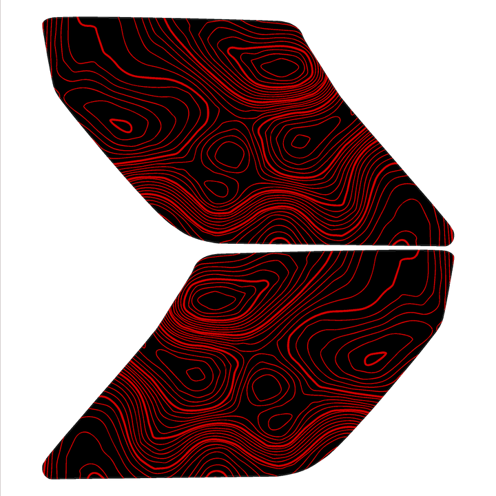 Topo Interior Sun Visor Overlays (Printed Series) - 2021+ Bronco (NO Homelink)