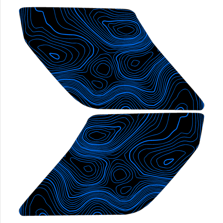 Topo Interior Lower Front Door Card Insert Overlays (Printed Series) - 2021+ Bronco 4 Door