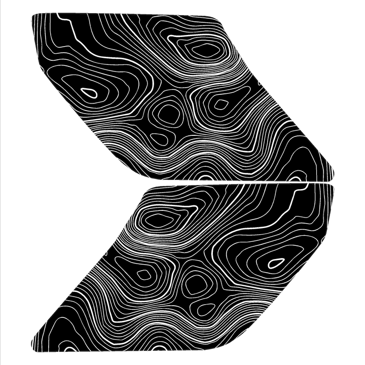 Topo Interior Lower Door Card Insert Overlays (Printed Series) - 2021+ Bronco 2 Door