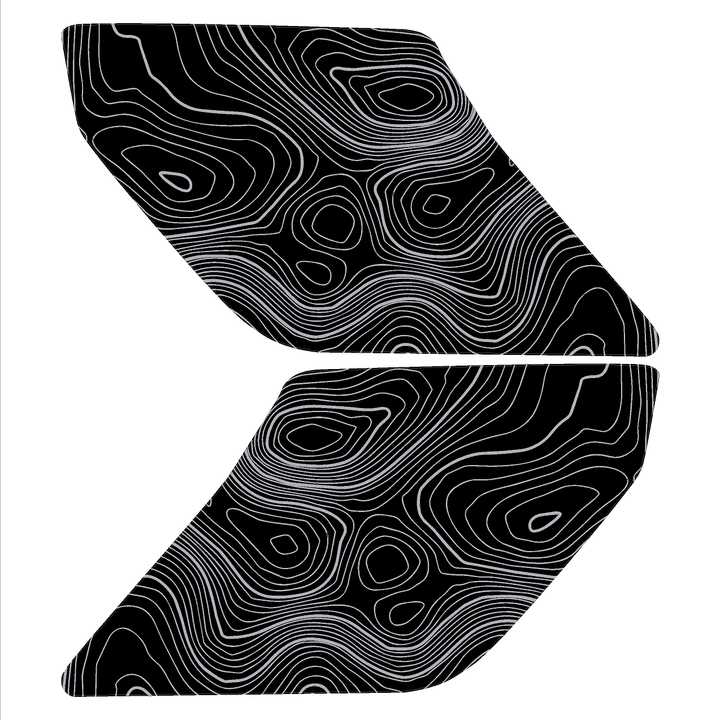 Topo Interior Lower Door Card Insert Overlays (Printed Series) - 2021+ Bronco 2 Door