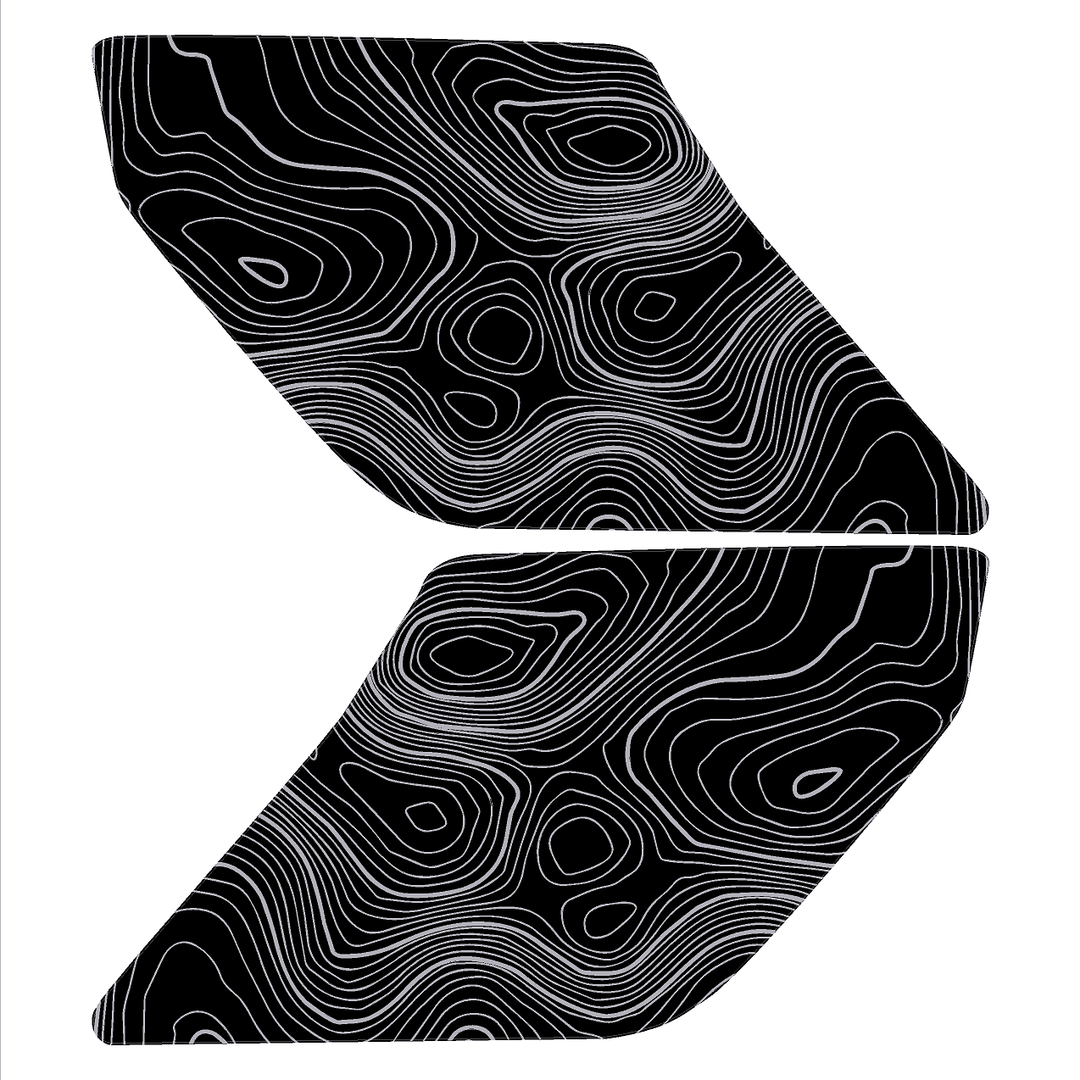 Topo Interior Sun Visor Overlays (Printed Series) - 2021+ Bronco (with Homelink)