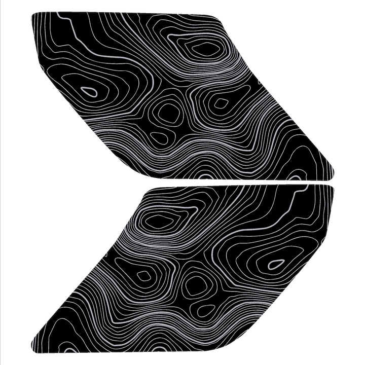 Topo Interior Sun Visor Overlays (Printed Series) - 2021+ Bronco (with Homelink)