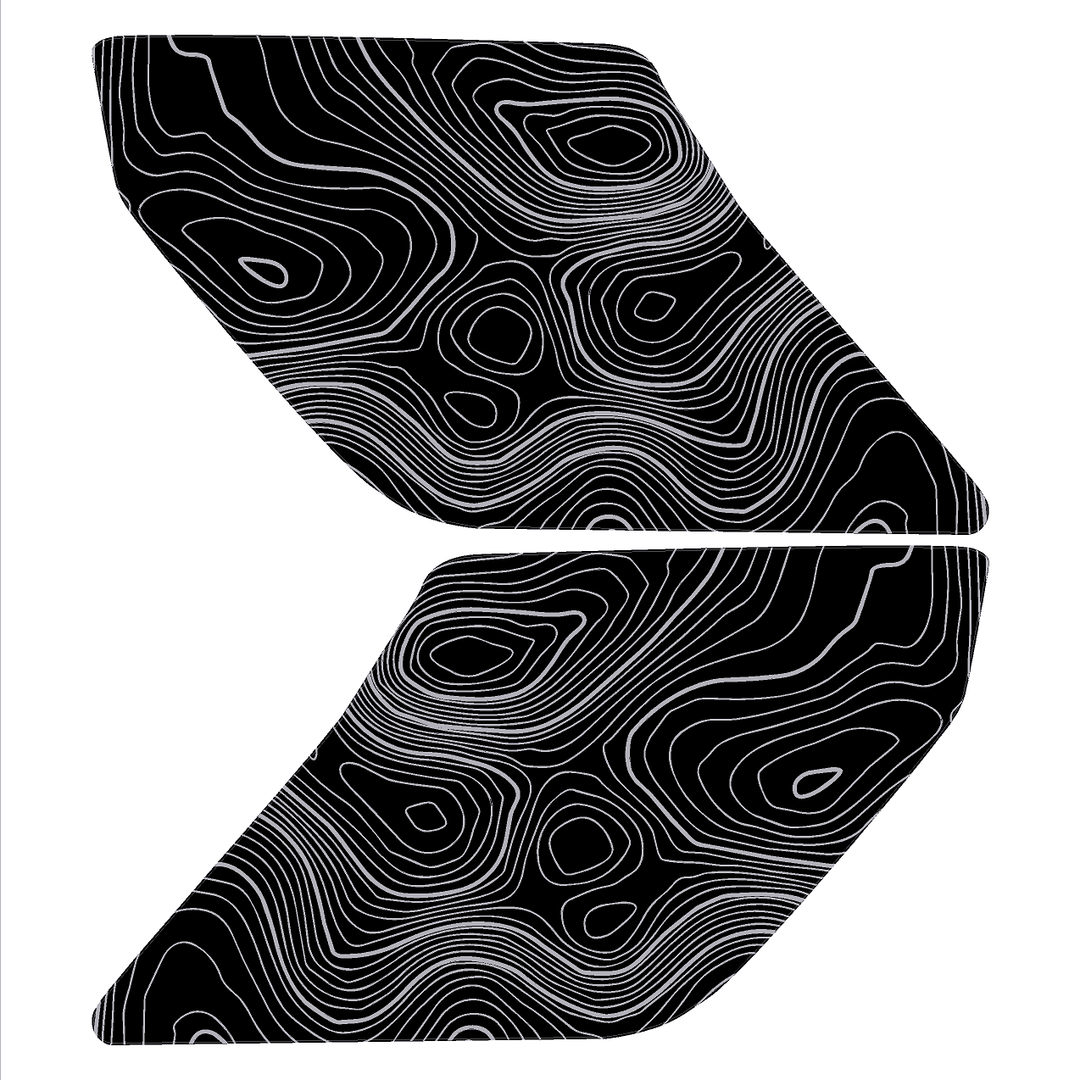 Topo Interior Lower Front Door Card Insert Overlays (Printed Series) - 2021+ Bronco 4 Door