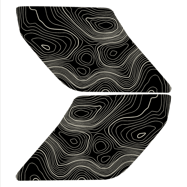 Topo Interior Sun Visor Overlays (Printed Series) - 2021+ Bronco (NO Homelink)