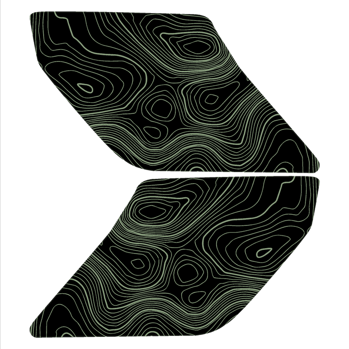 Topo Interior Lower Door Card Insert Overlays (Printed Series) - 2021+ Bronco 2 Door