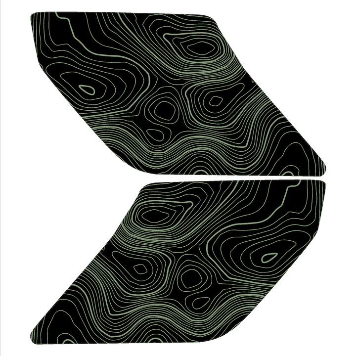 Topo Interior Sun Visor Overlays (Printed Series) - 2021+ Bronco (with Homelink)