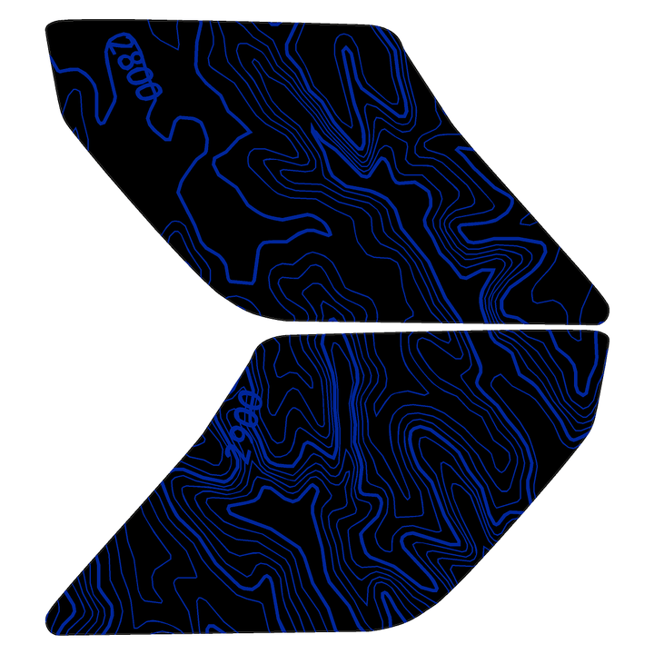 Topo Interior Lower Front Door Card Insert Overlays (Printed Series) - 2021+ Bronco 4 Door