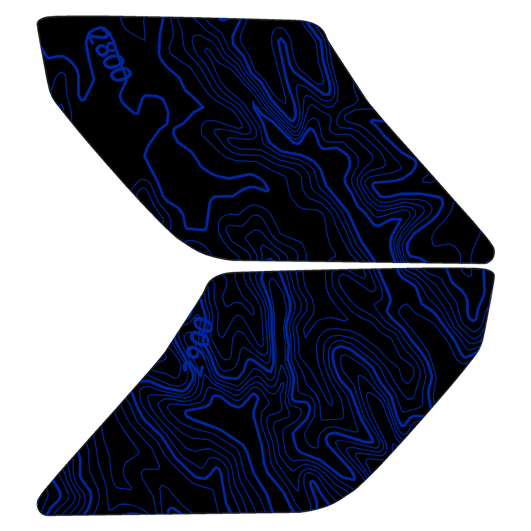 Topo Interior Sun Visor Overlays (Printed Series) - 2021+ Bronco (with Homelink)