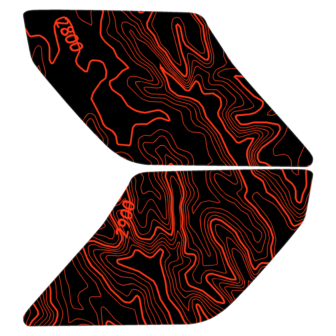 Topo Interior Lower Door Card Insert Overlays (Printed Series) - 2021+ Bronco 2 Door