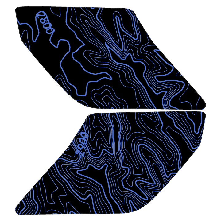 Topo Interior Lower Front Door Card Insert Overlays (Printed Series) - 2021+ Bronco 4 Door