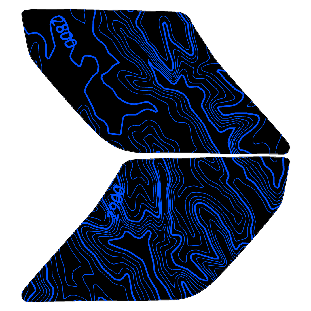 Topo Interior Sun Visor Overlays (Printed Series) - 2021+ Bronco (with Homelink)