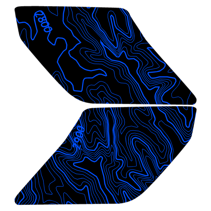 Topo Interior Sun Visor Overlays (Printed Series) - 2021+ Bronco (with Homelink)