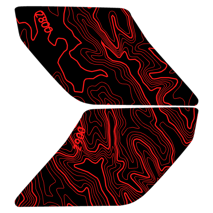 Topo Interior Lower Door Card Insert Overlays (Printed Series) - 2021+ Bronco 2 Door