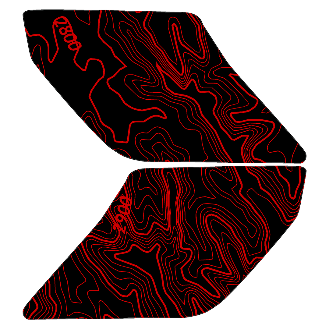 Topo Interior Sun Visor Overlays (Printed Series) - 2021+ Bronco (with Homelink)