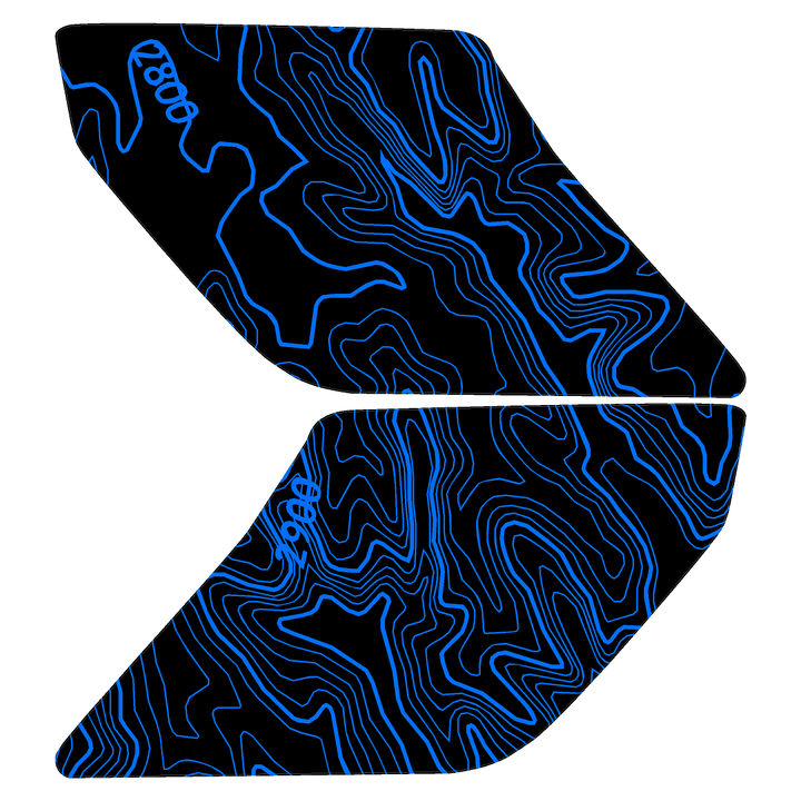 Topo Interior Sun Visor Overlays (Printed Series) - 2021+ Bronco (NO Homelink)