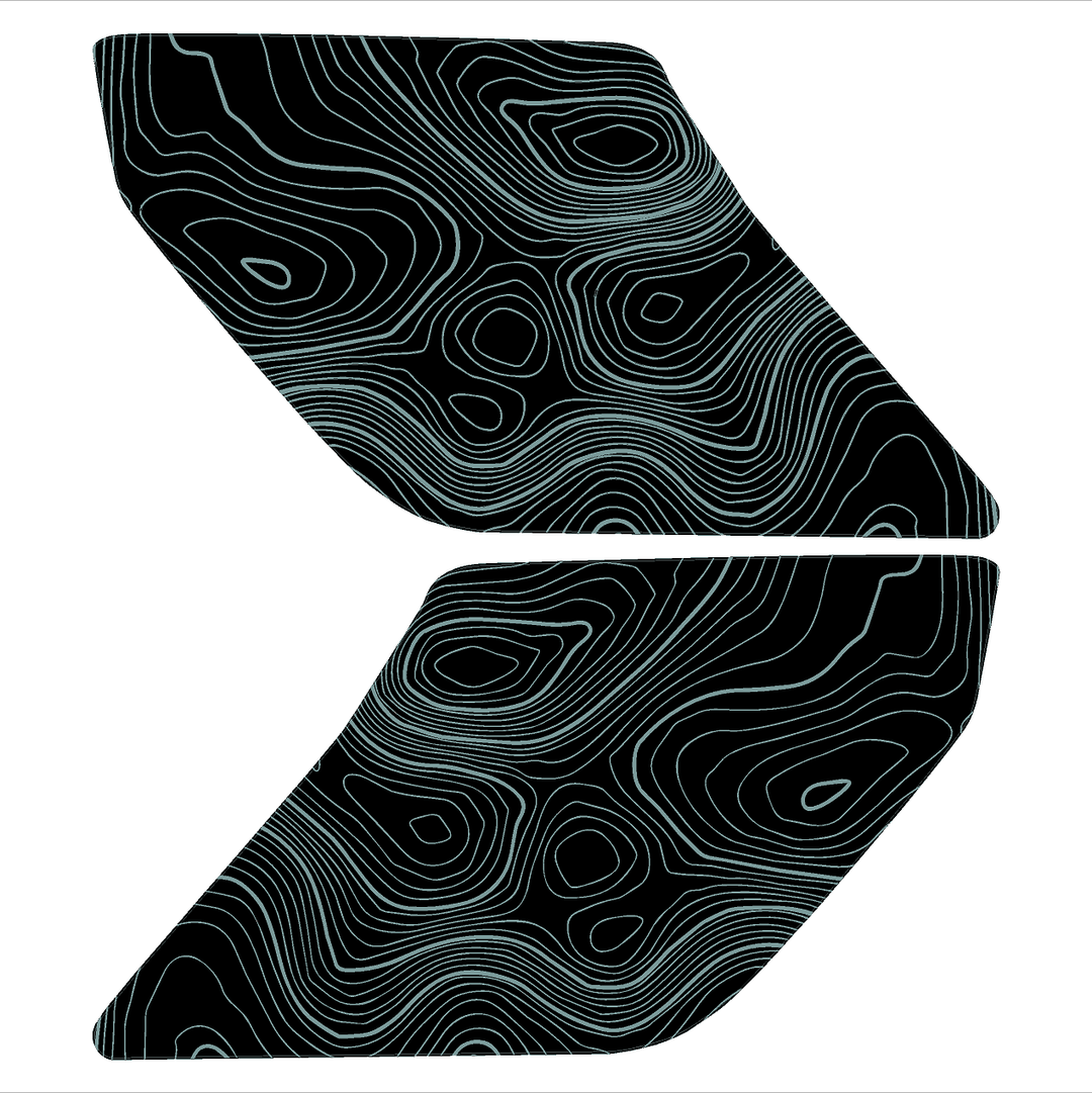 Topo Interior Sun Visor Overlays (Printed Series) - 2021+ Bronco (with Homelink)