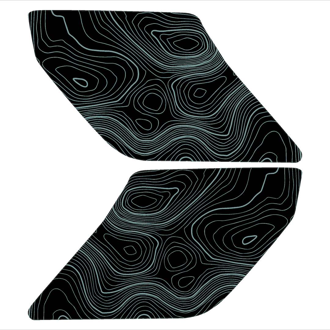 Topo Interior Lower Front Door Card Insert Overlays (Printed Series) - 2021+ Bronco 4 Door