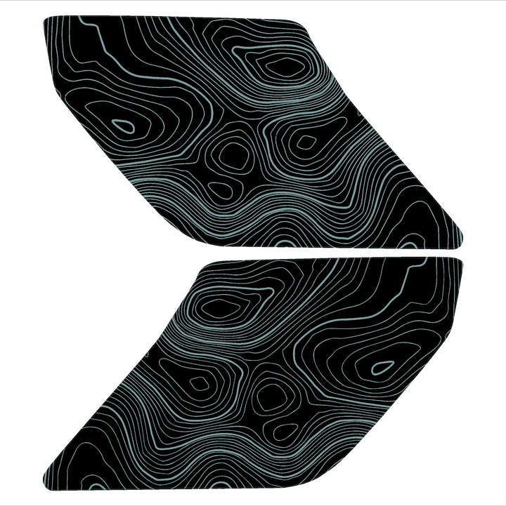 Topo Interior Lower Front Door Card Insert Overlays (Printed Series) - 2021+ Bronco 4 Door