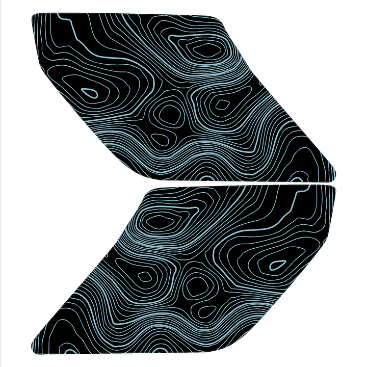 Topo Interior Sun Visor Overlays (Printed Series) - 2021+ Bronco (NO Homelink)