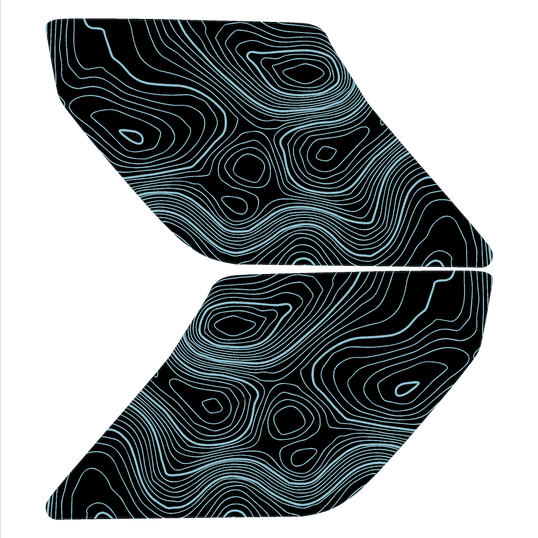 Topo Interior Sun Visor Overlays (Printed Series) - 2021+ Bronco (with Homelink)