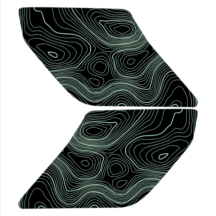 Topo Interior Sun Visor Overlays (Printed Series) - 2021+ Bronco (NO Homelink)