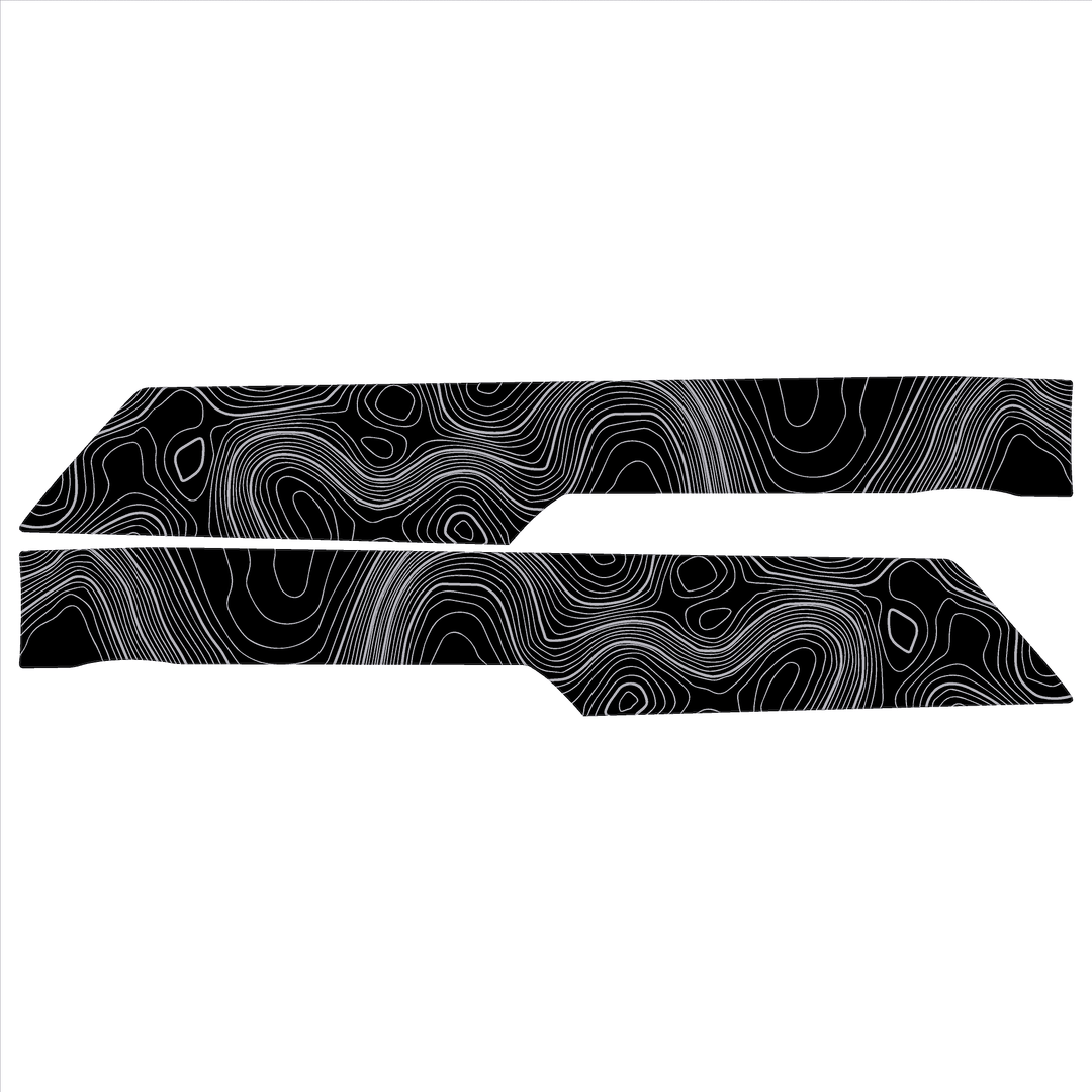 Topo Front Interior Upper Door Card Insert Overlays (Printed Series) - 2021+ Bronco 4 Door