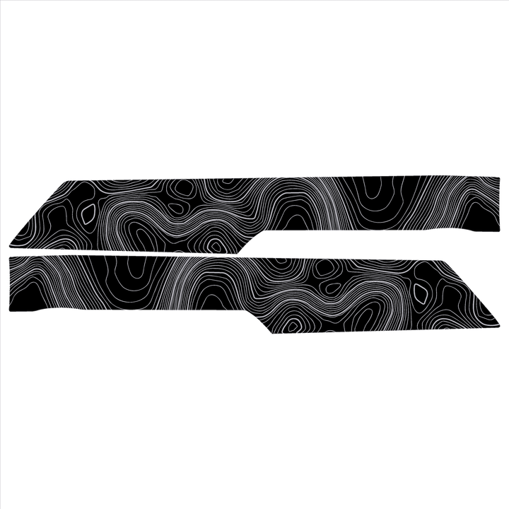 Topo Front Interior Upper Door Card Insert Overlays (Printed Series) - 2021+ Bronco 4 Door