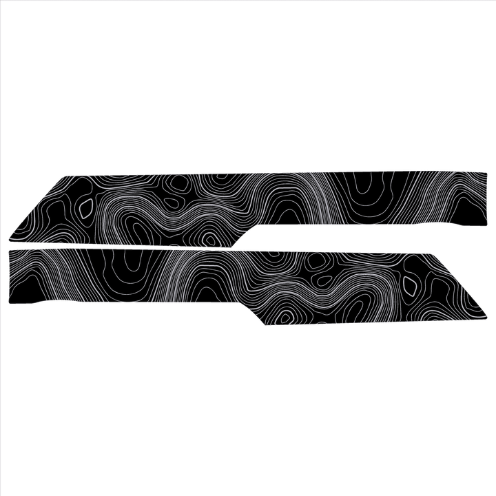Topo Rear Interior Upper Door Card Insert Overlays (Printed Series) - 2021+ Bronco 4 Door