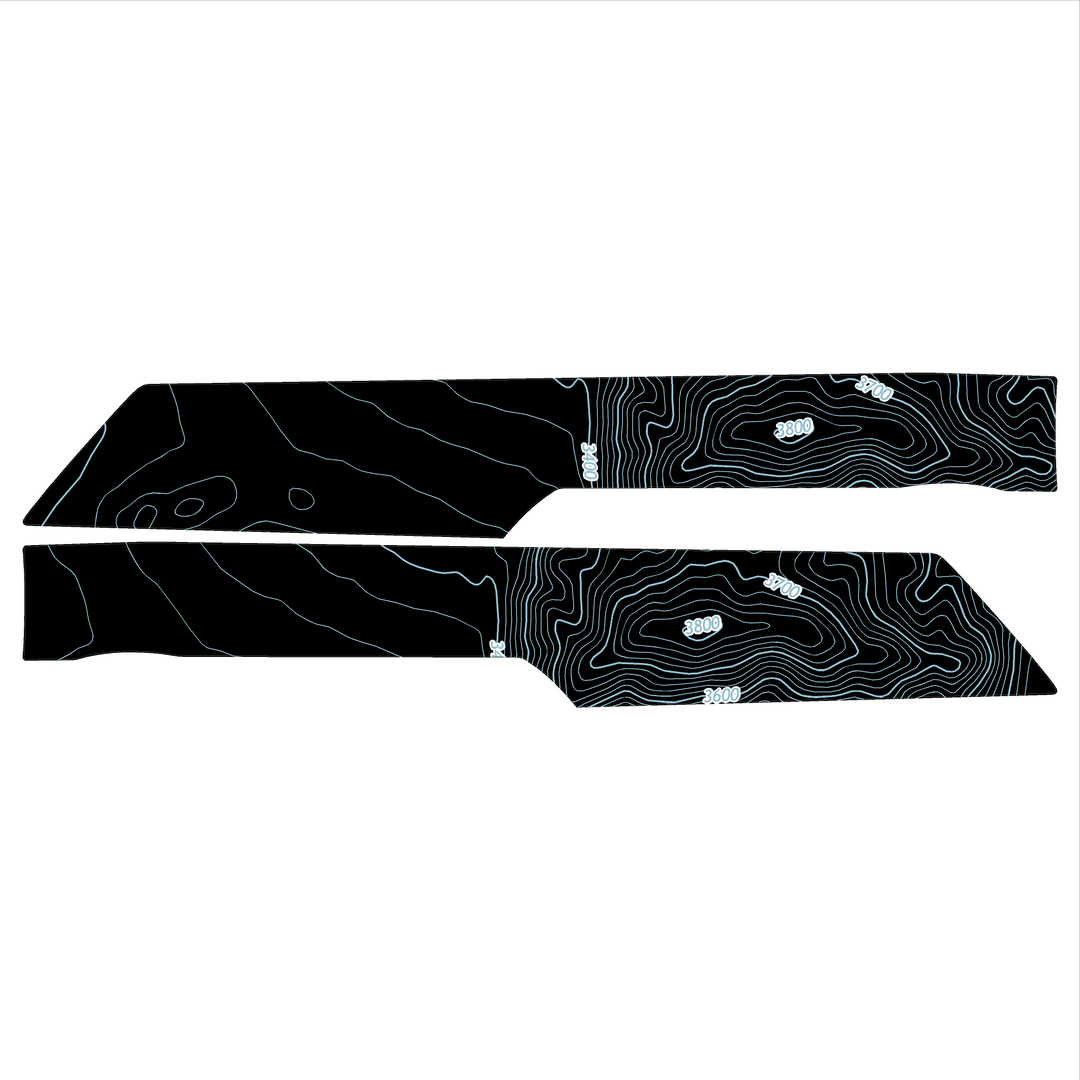 Topo Rear Interior Upper Door Card Insert Overlays (Printed Series) - 2021+ Bronco 4 Door
